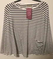 Kefee Kol Nursing Cover One Size Black White Stripe Modesty Poncho Cape New