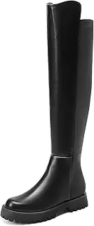 [DREAM PAIRS] Women's Knee High Boots, Comfortable Thigh High Daily Low Flat Heel Boots