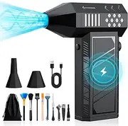 Compressed Air Duster - 130000RPM Electric Air Duster, Powerful Turbo Jet Blower, 8000mAh Multi-Purpose Air Blower Gun for Home, Car, Dust, Rain, Snow Removal