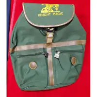 在飛比找蝦皮購物優惠-KNIGHT MAGIC軍綠色厚帆布後背包，手提包保持完整，