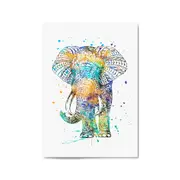 Elephant Mandala Cute Pattern Animal Wall Art