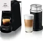 DeLonghi Nespresso Essenza Mini Pod Coffee &Milk Frother set, Matte Black &White