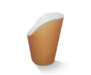 12oz Hot Chips & Calamari Scoop Cup PLA BROWN 1000 pcs