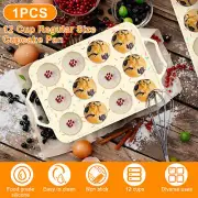 Silicone Muffin Pan 12-Cavity Mini Muffin Pan Easy Release Muffin Baking FasTm
