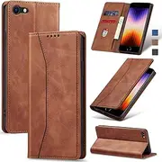Jasonyu Mobile Phone Case for iPhone SE 2022/iPhone SE 2020 Case, iPhone 8 Case, iPhone 7 Leather Flip Foldable Shockproof Magnetic [Card Slots] Protective Flip Case for iPhone 8 Case Flip Case