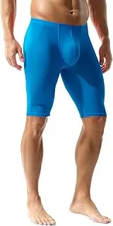 [YOOBNG] Men's Compression Shorts Middle Tight Pants Activewear Leggings Soft Yoga Shorts Trunks Pant