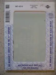 Microscale Decal HO MC-4210 Illinois Central Diesels (1993 - 1999) Decal Sheet