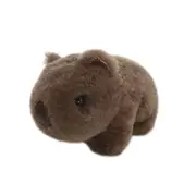 Auskin Shorn Sheepskin Wally Wombat Kids/Children Soft Cuddle Toy 30cm Brown