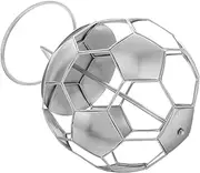 KOMBIUDA Football Pen Holder Desk Pen Holder Metal Bucket for Dorm Desktop Storage Bucket Desk Organizer for Office Supplies Metal Pencil Cup Stand Pencil Cup Stainless Steel Silver