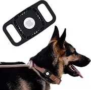 Pelican Protector Airtag Dog Collar Holder - Waterproof & Anti-Scratch AirTag Holder Dog Tag - Rugged Airtag Case for Dog Collar - Pet Collar Airtag Loop - Compatible with Cat/Dog Collar - Black
