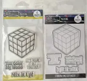 Brutus Monroe PUZZLING Rubik's Cube Stamp & Die Set, New