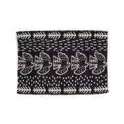 4pc DWBH Woven Jaquard 48x33cm Placemat Set Table Protection Mat Decor Black
