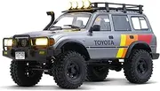FMS 1/10 LC80 RC Crawler, 2.4Ghz FCX10 Toyota RC Rock Crawler with Lighting, Hobby Grade Offroad RC Car for Adults, RS Need to Complete with Battery (Grey)