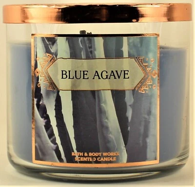 Bath & Body Works White Barn BLUE AGAVE 3-Wick 14.5 Oz Scented Candle