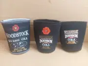 3 Woodstock Kentucky Straight Bourbon Whiskey Can Stubby Coolers Holders