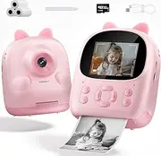 Kids Camera Instant Print - 1080P Toddler Portable Printer for Age 4-12 Boys Girls, P01 Kid Digital Camera with Instant Printing, Gift Toys for Christmas Birthday, 2.4" Screen Cameras for Kids