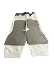 NWT UNDER ARMOUR White Gray Men HEATGEAR COMPRESSION Padded Gameday Shorts Small