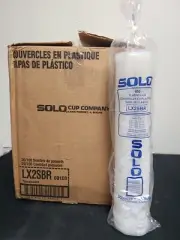 Solo LX2SBR-00100 Translucent Polystyrene Hot / Cold Cup Lids 2000/Case New