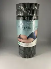 LOMI FITNESS YOGA FOAM ROLLER FOR DEEP MUSCLE RELIEF- DENSITY MEDIUM-GRAY