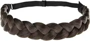 TOECWEGR Braid Headband 3 Strand Synthetic Braided Hair Headbands Stretch Plaited Hairpiece Fashion Girl Costume Accessory