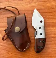 Handmade Stainless Mini Folding Pocket Knife For Camping Hunting Fishing Hiking