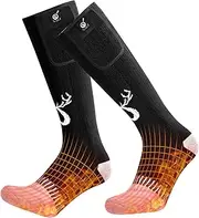 [SNOW DEER] Upgraded Rechargeable Electric Heated Socks,7.4V 2200mAh Battery Powered Cold Weather Heat Socks for Men Women,Outdoor Riding Camping Hiking Motorcycle Skiing Warm Winter Socks