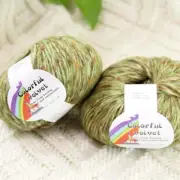 Sale 2BallsX50g Fluffy Soft Colorful Mohair Rugs Shawls Blankets Crochet Yarn 04