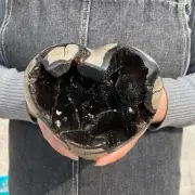 3.58LB Natural Dragon Septarian Quartz Geode Crystal Heart Mineral Healing G5240