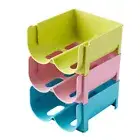 3Pcs Home Kitchen Beverage Beer Storage Box Stackable Wine Storage Rack