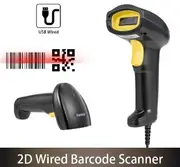2D Wired scanner Scanner Plug and Play High-speed Read 1D2D Qr code on Paper Product or screen for Inventory Library A2D Wired