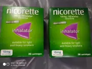NICORETTE INHALATOR 2 BOXES 36 CARTRIDGES 15mg NICOTINE EXPIRY FEBRUARY 2026 NEW
