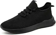 [IEBPEH] Men's Shoes Sports Shoes Trainers Lightweight Running Shoes Breathable Leisure Shoes Walking Shoes Tennis Shoes Slip On Fashion Shoes Black 39, Q Black, 7.5 AU