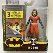 DC Comics Action Figure Caped Crusader Robin Red with Black Hood Hooded 4 in New