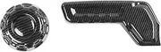 Car Seat Adjustment Knob Handle Decoration Cover Accessories, for Jeep, Wrangler JL 2018, for Jeep, Gladiator JT 2018+ Car Vent Decorative Trim(Carbon Fiber Grain)