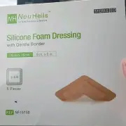 5Pcs Silicone Foam Dressing 6" x 6" (15cmx15cm) - Square Wound Care Dressing ...