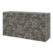 Gabion Basket Stone Wall Cage w/ Covers Garden Patio Landscape Galvanised Steel
