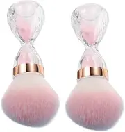 VINTORKY 2pcs Soft Acrylic Brush Cleaner for Nail Art Tools Gentle Makeup Nail Brush for Dusting