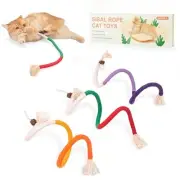 Cat Toys Chew Ropes,3Pcs Natural Catnip Chewing Rope,Safe Teeth Cleaning Toy