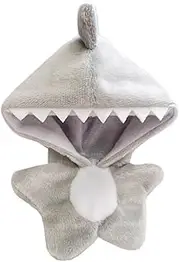 niannyyhouse 10cm~15cm Plush Doll Clothes Onesies Sharks Dinosaurs Cows Rabbits Fawns Unicorn Patterns Bodysuit Dolls Dress Up Accessories (Gray)