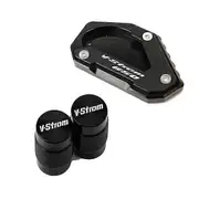 For Suzuki V Strom 650 XT Vstrom 650/XT DL650 2004-2021 Motorcycle Accessories Kickstand Side Stand Enlarge Pad Tire Valve CapsMotor Vehicle Frame ...