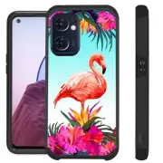 FUSION For OnePlus Nord N300 5G Case Hybrid Phone Cover FLAMINGO FLOWER