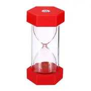 1 Minute Sand Timer, Hexagon Small Sandy Clock, Count Down Sand Glass Red