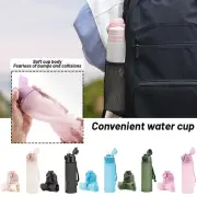 Collapsible Water Bottles BPA Free Leak-Proof Silicone Foldable Water Y4C6