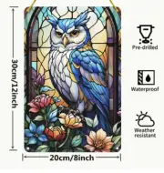 Suncatcher, Charming Horned Owl, Acrylic 8"x12"