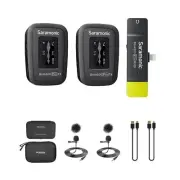 Saramonic Advanced 2.4GHz 2-Person Wireless Clip-On Microphone System with La...