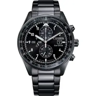 【CITIZEN 星辰】光動能計時腕錶42.5mm 黑(CA0775-87E)