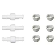 Accessory 3 Pack Pool Hose Ball Bearing Swivel + 6 Hose Nuts Replacement for Polaris 180 280 380 Pool Cleaners D20 D-20 D15