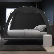 Full Size Bed Tent Portable Indoor Dream Privacy Space Sleeping Black Out Canopy