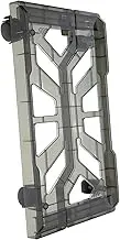 GARIOUANS PC Mobile CPU Stand with Rolling Wheels Computer Tower Holder for Home Office Organized Storage Riser for Desktop PC Transparent Grey Design