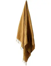 [Aura Home] Vintage Linen Fringe Throw in Bronze